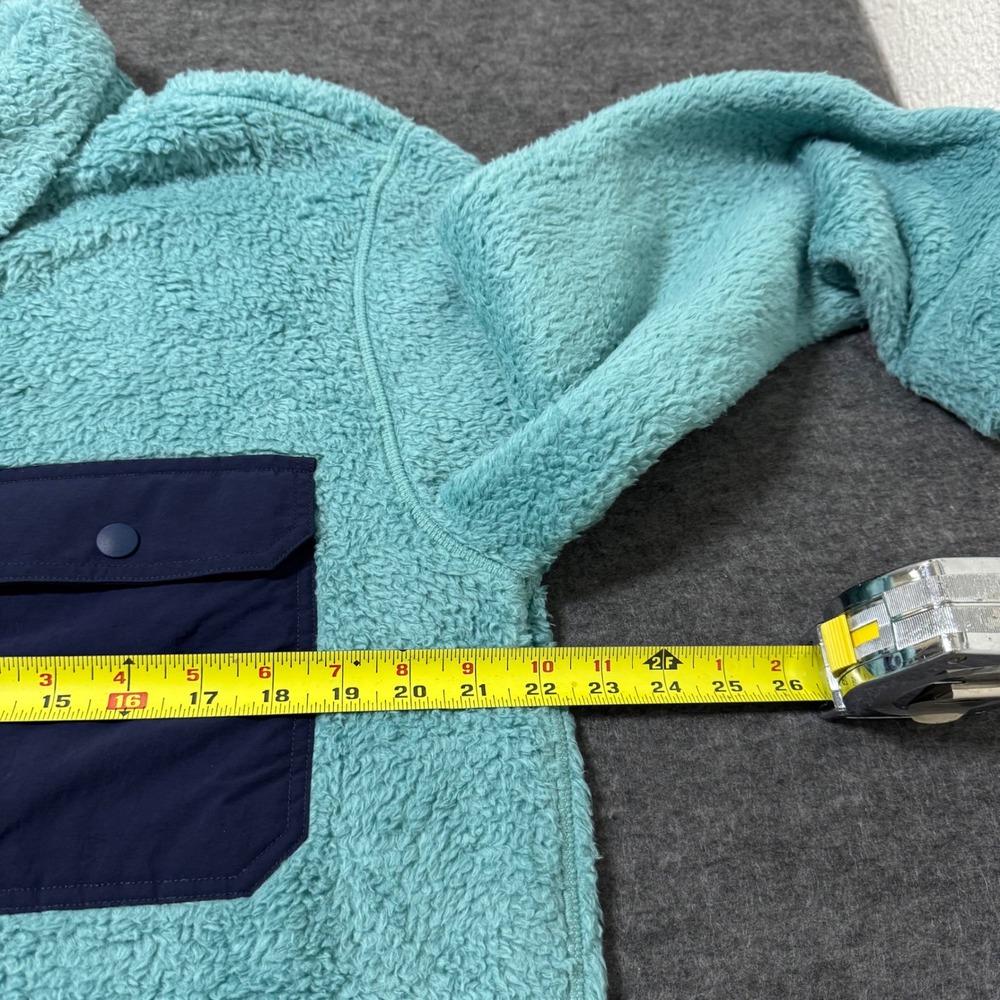 NEW Outerknown High Cloud Sherpa Fleece Shirt Jacket Aqua Blue Mens M 1580003 - Picture 6 of 7